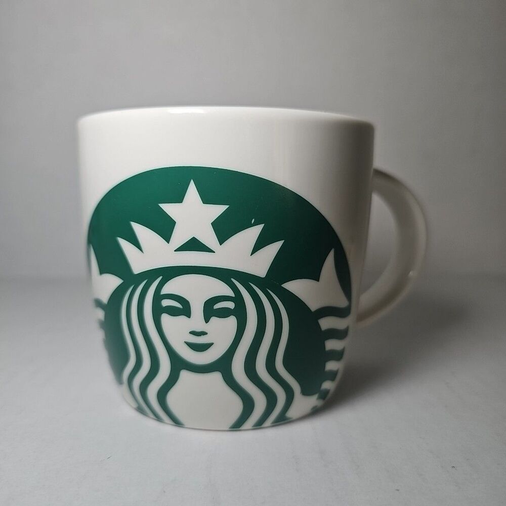 Starbucks 2017 14oz Coffee Mug Green Mermaid Siren Logo Ceramic Barrel
